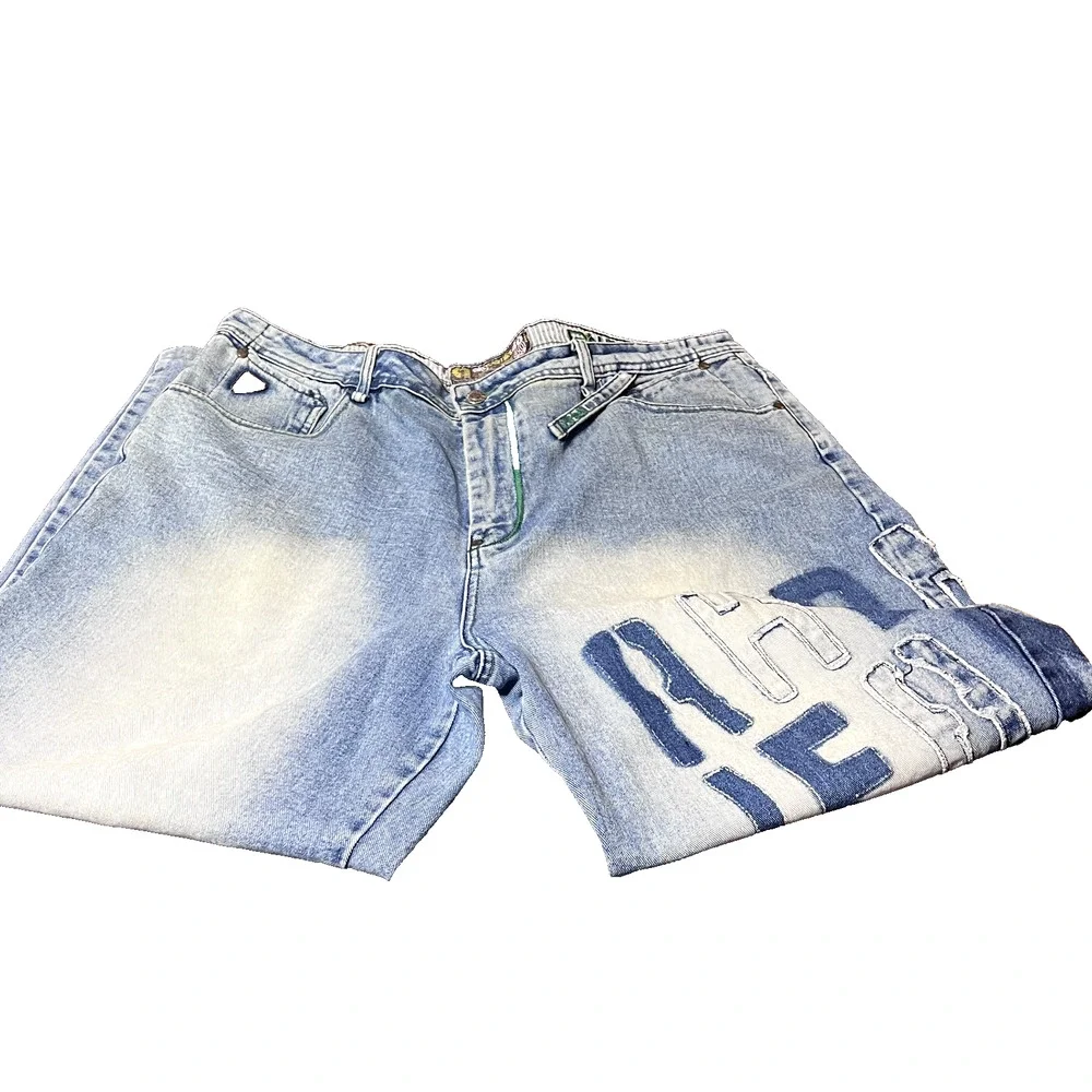 Akademiks Denim Jeans Vgt Baggy Oversized 90s Y2K Skater Grunge Streetwear 40x30